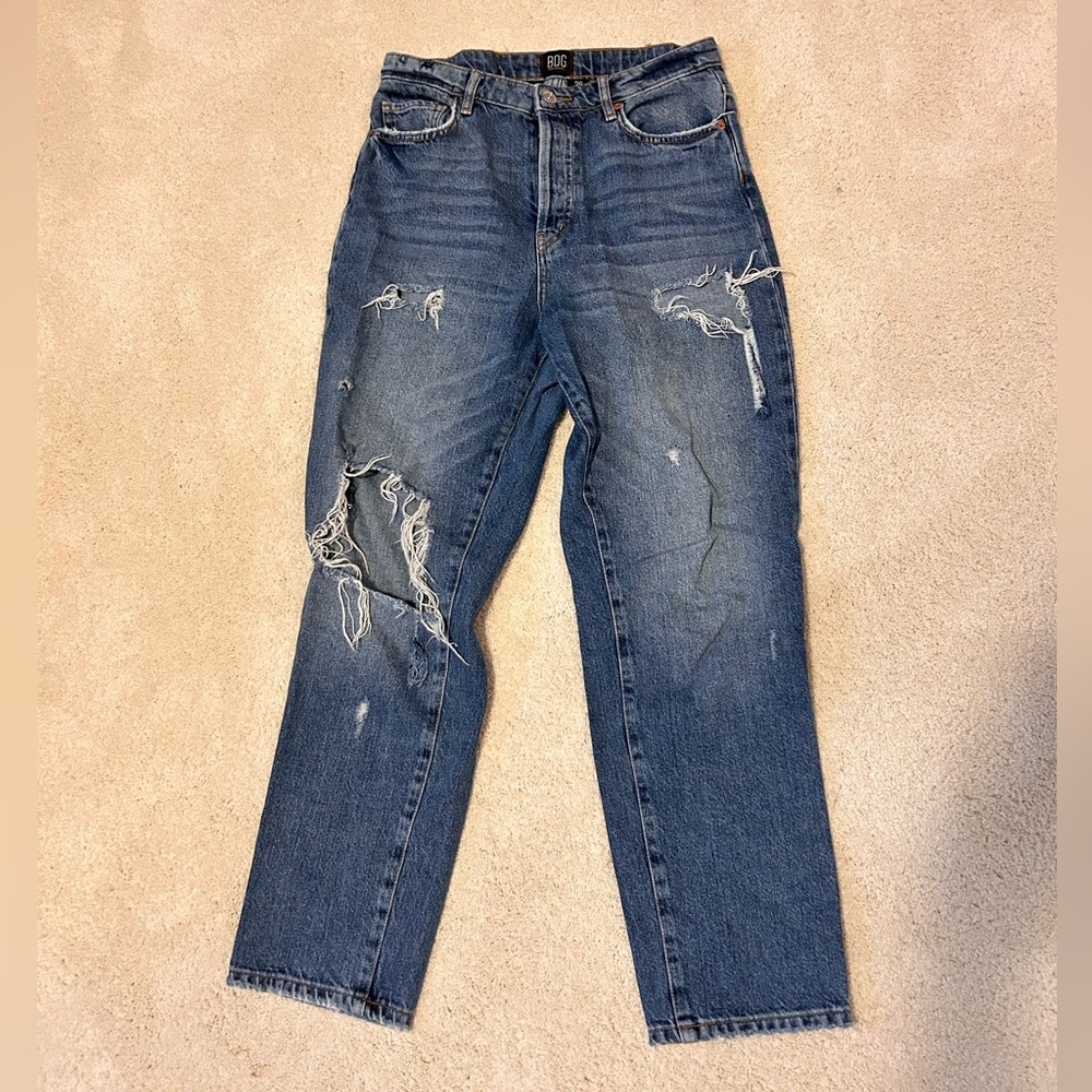 BDG Dark Wash Distressed Jeans